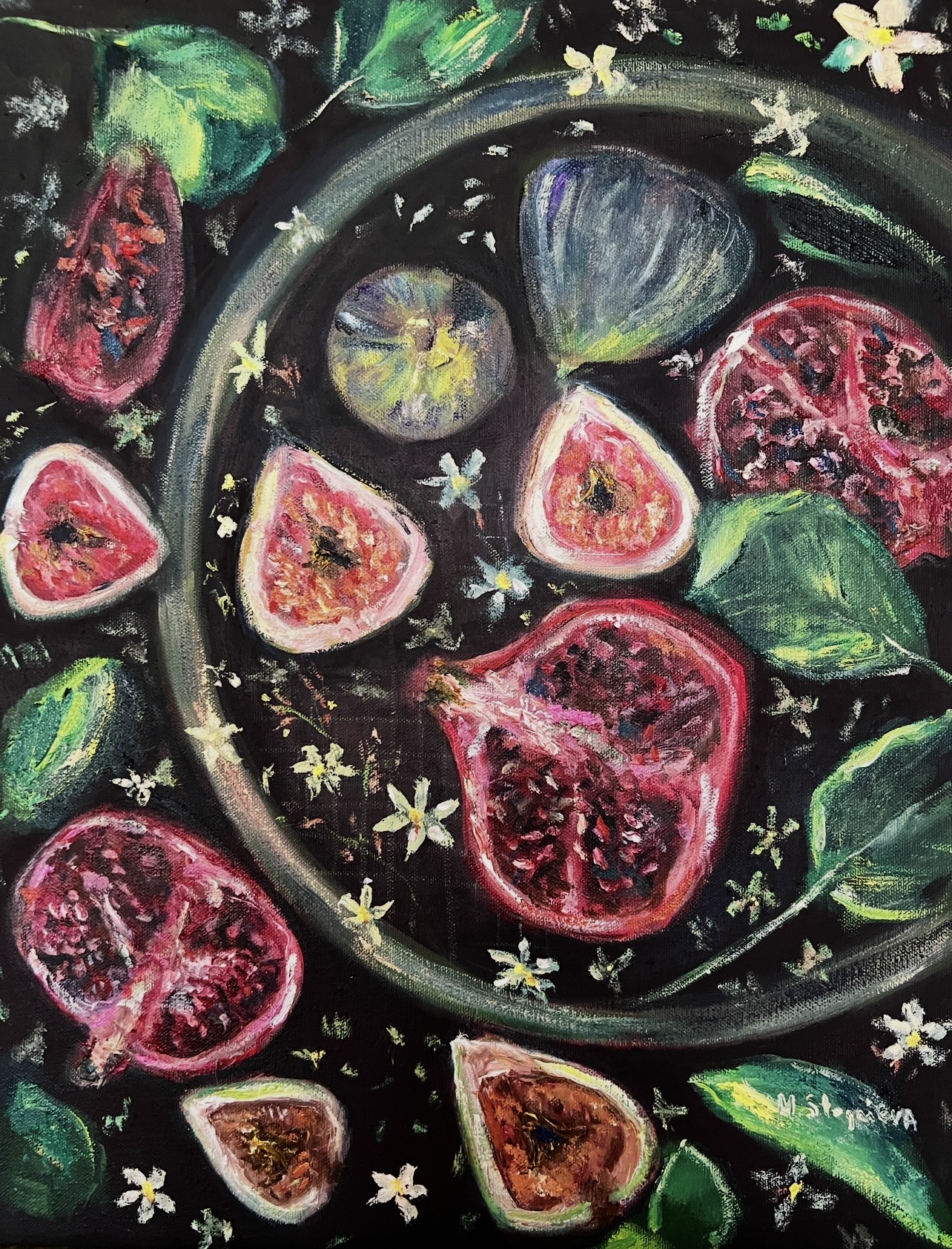 Fruits of the Sunlit Garden oil painting by Marina Stognieva